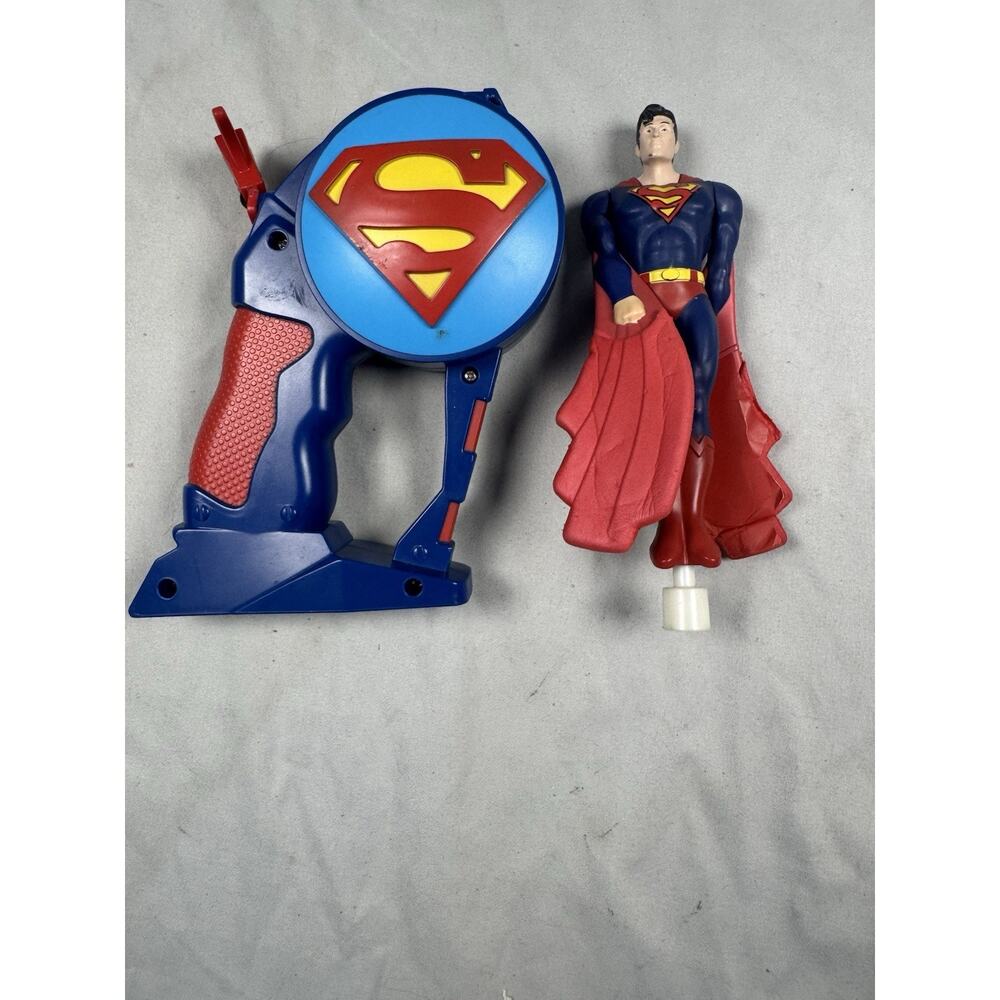 Superman Flying Launcher Toy DC Comics Action Figure w/ Launcher Tested